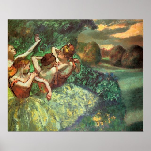 Edgar Degas Four Dancers Poster (Framsidan)