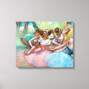Edgar Degas - Fyra balettflickor på scenen Canvastryck