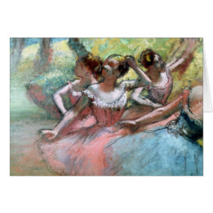 Edgar Degas fyra ballerinas på arrangera Hälsningskort