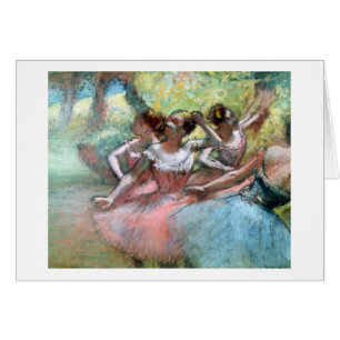 Edgar Degas fyra ballerinas på arrangera Hälsningskort