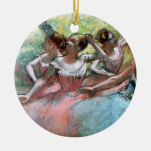 Edgar Degas fyra ballerinas på arrangera Julgransprydnad Keramik