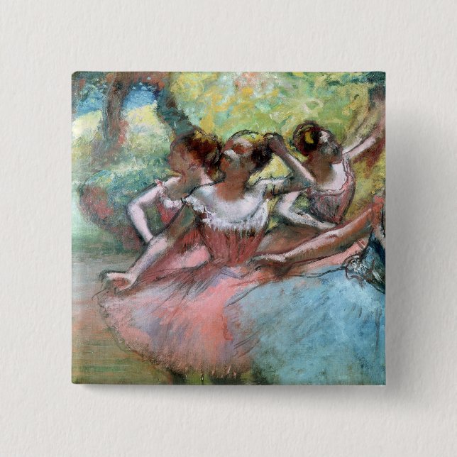 Edgar Degas | fyra ballerinas på arrangera Knapp (Framsida)