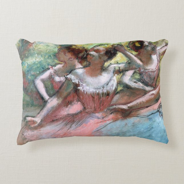 Edgar Degas | fyra ballerinas på arrangera Prydnadskudde (Framsidan)