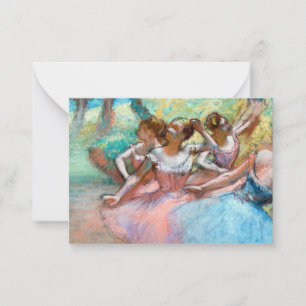 Edgar Degas - Fyra ballerinas på scenen Anteckningskort