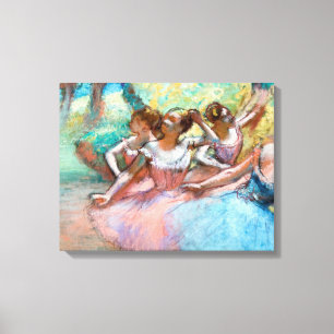 Edgar Degas - Fyra ballerinas på scenen Canvastryck