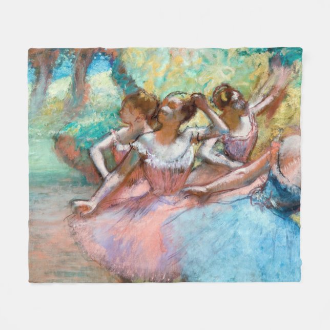 Edgar Degas - Fyra ballerinas på scenen Fleecefilt (Framsidan (Horisontell))