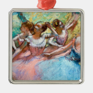Edgar Degas - Fyra ballerinas på scenen Julgransprydnad Metall