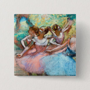 Edgar Degas - Fyra ballerinas på scenen Knapp