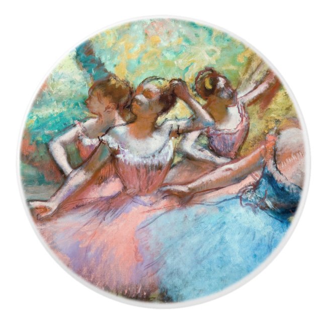 Edgar Degas - Fyra ballerinas på scenen Knopp (Framsidan)