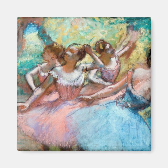 Edgar Degas - Fyra ballerinas på scenen Magnet (Framsidan)