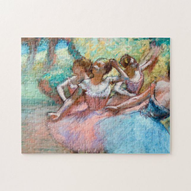 Edgar Degas - Fyra ballerinas på scenen Pussel (Horisontell)