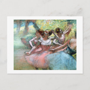 Edgar Degas Fyra balleriner i stadiet Vykort