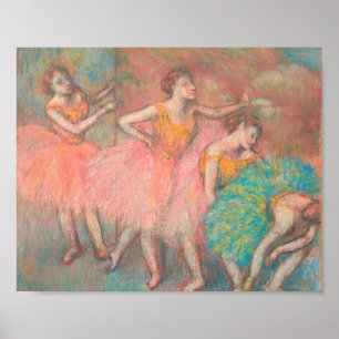 Edgar Degas Fyra dansare Poster