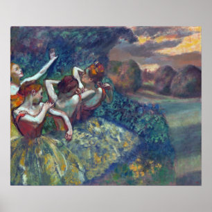 Edgar Degas Fyra dansare Poster