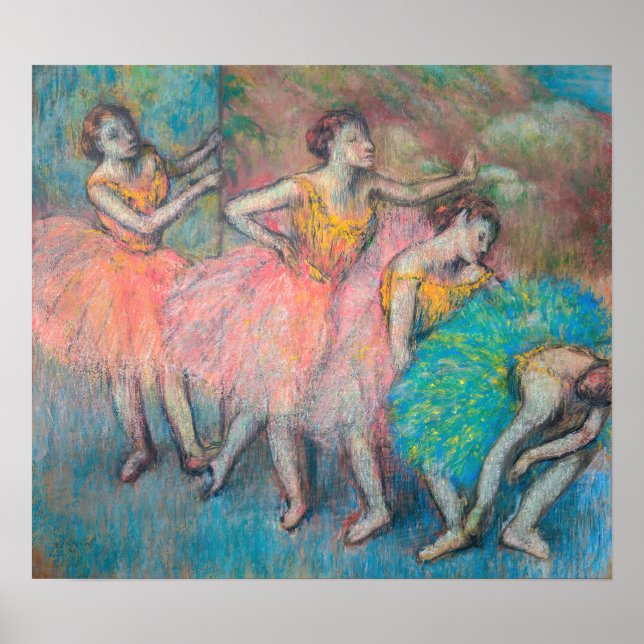 Edgar Degas - fyra dansare Poster (Framsidan)