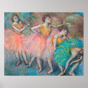 Edgar Degas - Fyra dansare Poster