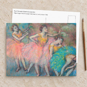 Edgar Degas - Fyra dansare Vykort
