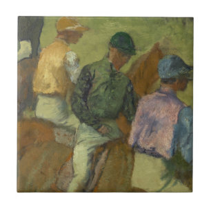 Edgar Degas fyra Jockeys Kakelplatta