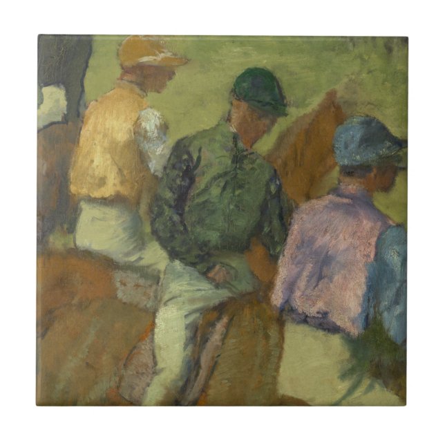 Edgar Degas | fyra Jockeys Kakelplatta (Framsidan)