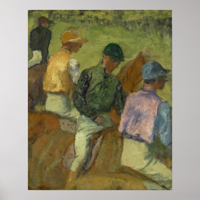 Edgar Degas | Fyra jockeys Poster (Framsidan)