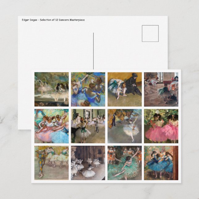 Edgar Degas - Givarval - mästerverk för dansare Vykort (Fram/baksida)