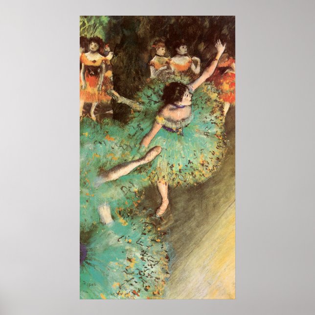 Edgar Degas Grönt Dancer Poster (Framsidan)