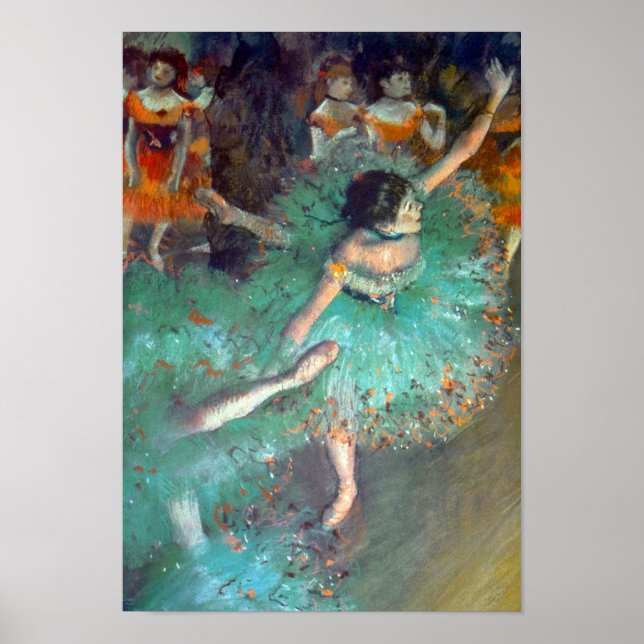 Edgar Degas - Grönt Dancers - Ballet Dance Poster (Framsidan)