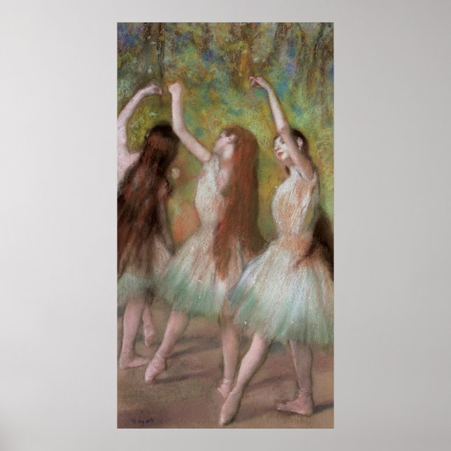 Edgar Degas Grönt Dancers Poster (Framsidan)