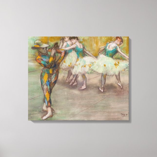 Edgar Degas - Harlekin Dans Canvastryck (Framsida)
