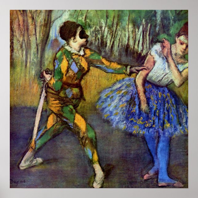 Edgar Degas - "Harlequin & Columbine" Poster (Framsidan)