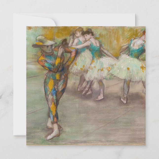 Edgar Degas - Harlequin Dance Inbjudningar (Framsida)