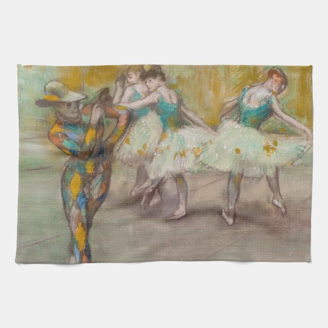 Edgar Degas - Harlequin Dance Kökshandduk (Horisontell)