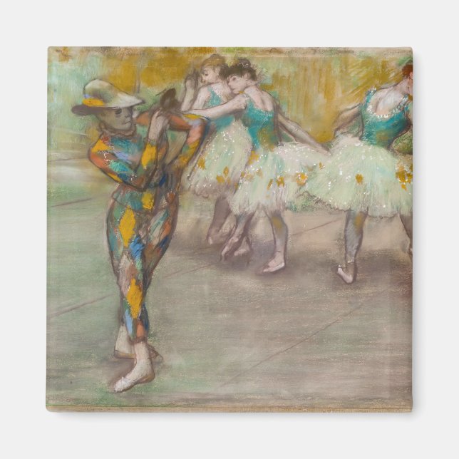 Edgar Degas - Harlequin Dance Magnet (Framsidan)