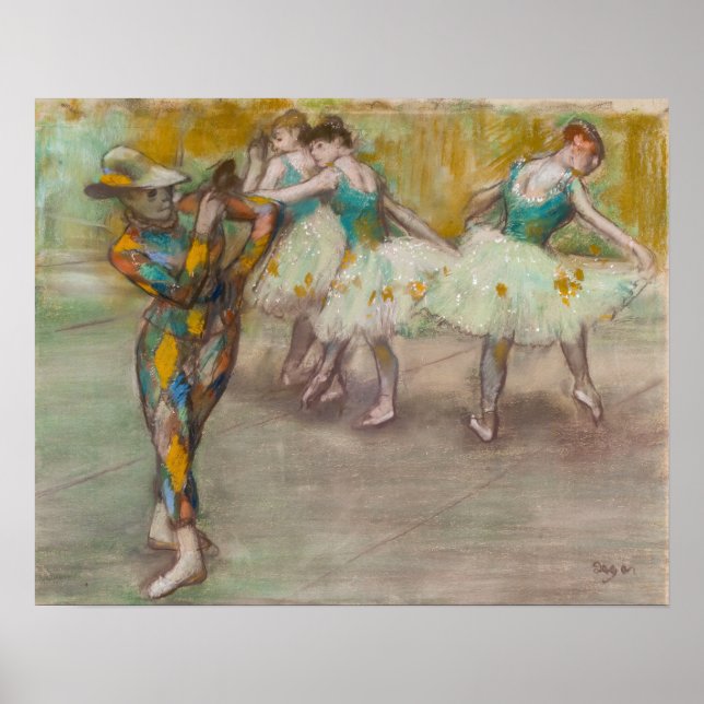 Edgar Degas - Harlequin Dance Poster (Framsidan)