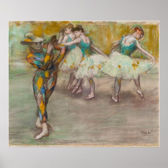 Edgar Degas - Harlequin Dance Poster (Framsidan)