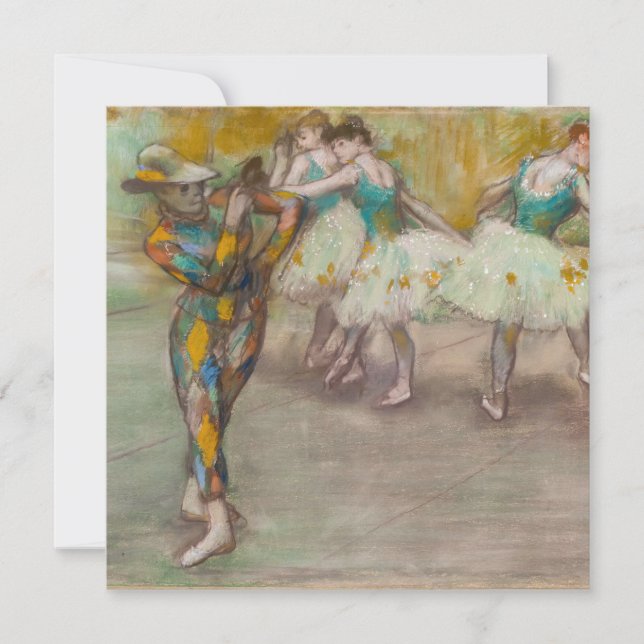 Edgar Degas - Harlequin Dance Tack Kort (Framsida)