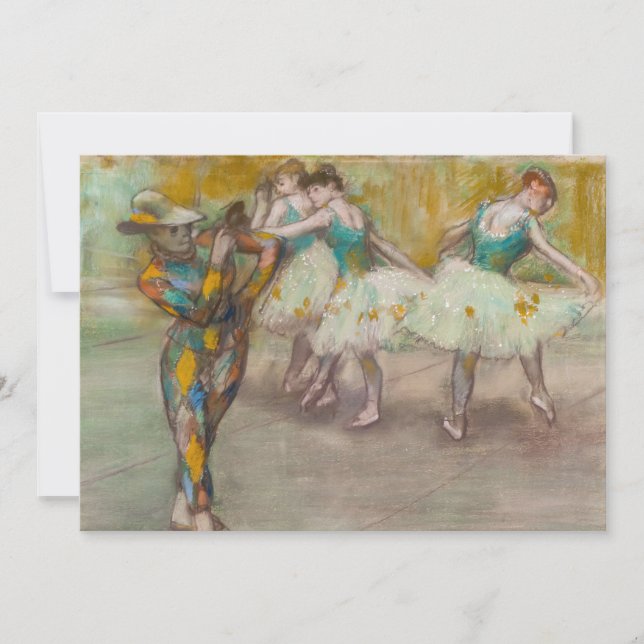 Edgar Degas - Harlequin Dance Tack Kort (Framsida)