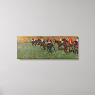Edgar Degas - hästkapplöpningen för starten Canvastryck