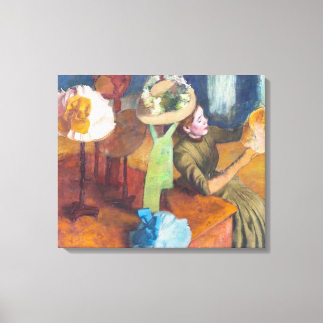 Edgar Degas - Hattbutiken Canvastryck (Framsida)