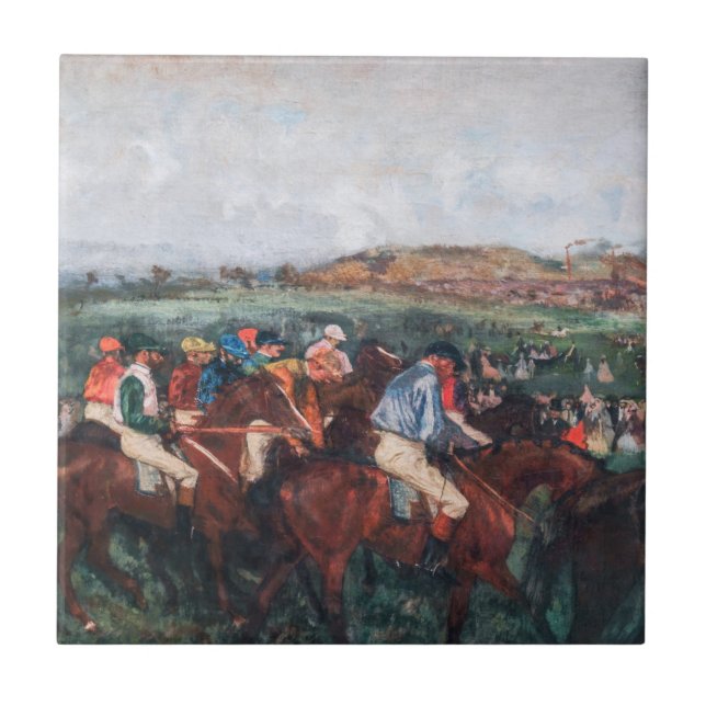 Edgar Degas - Herrarnas lopp Kakelplatta (Framsidan)