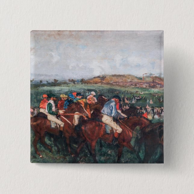 Edgar Degas - Herrarnas lopp Knapp (Framsida)