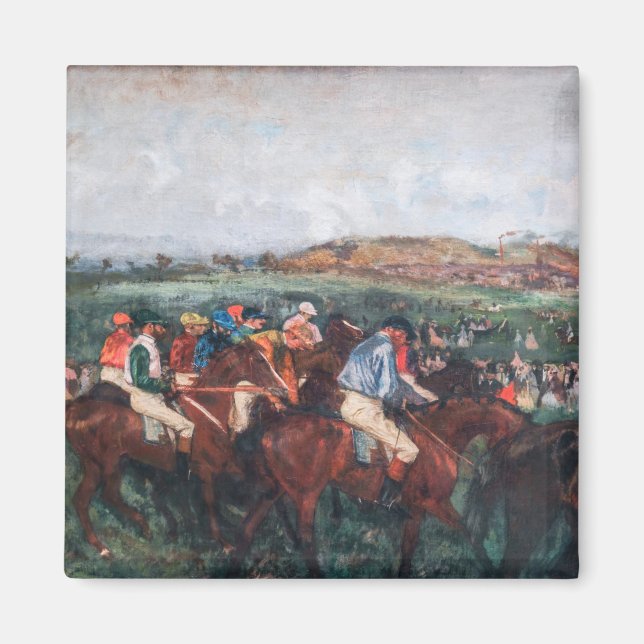 Edgar Degas - Herrarnas lopp Magnet (Framsidan)