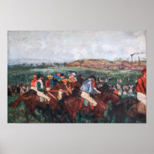 Edgar Degas - Herrarnas lopp Poster