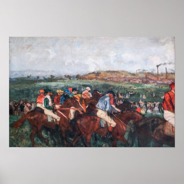 Edgar Degas - Herrarnas lopp Poster (Framsidan)