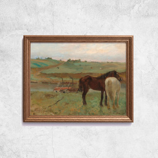 Edgar Degas Horses i en gammal Berömd Poster