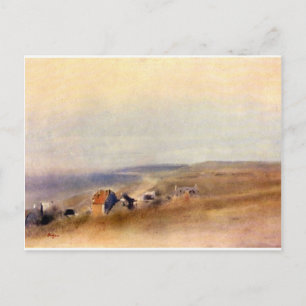 Edgar Degas - Hus på klippor ovanför ett fack Vykort