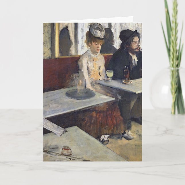 Edgar Degas | i en Cafe eller absinthen Kort (Framsida)