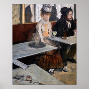 Edgar Degas - I en krog / Absinten Poster