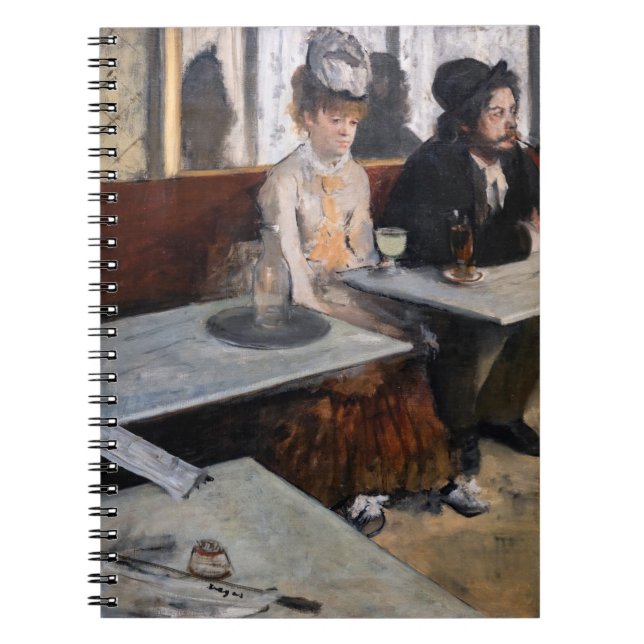Edgar Degas - i ett cafe / absinthe Anteckningsbok (Framsidan)