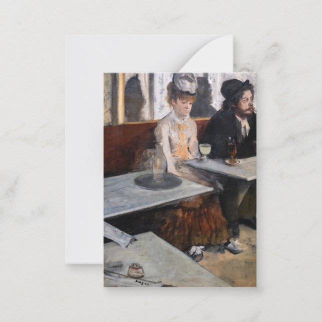 Edgar Degas - i ett cafe / absinthe Anteckningskort (Framsida)
